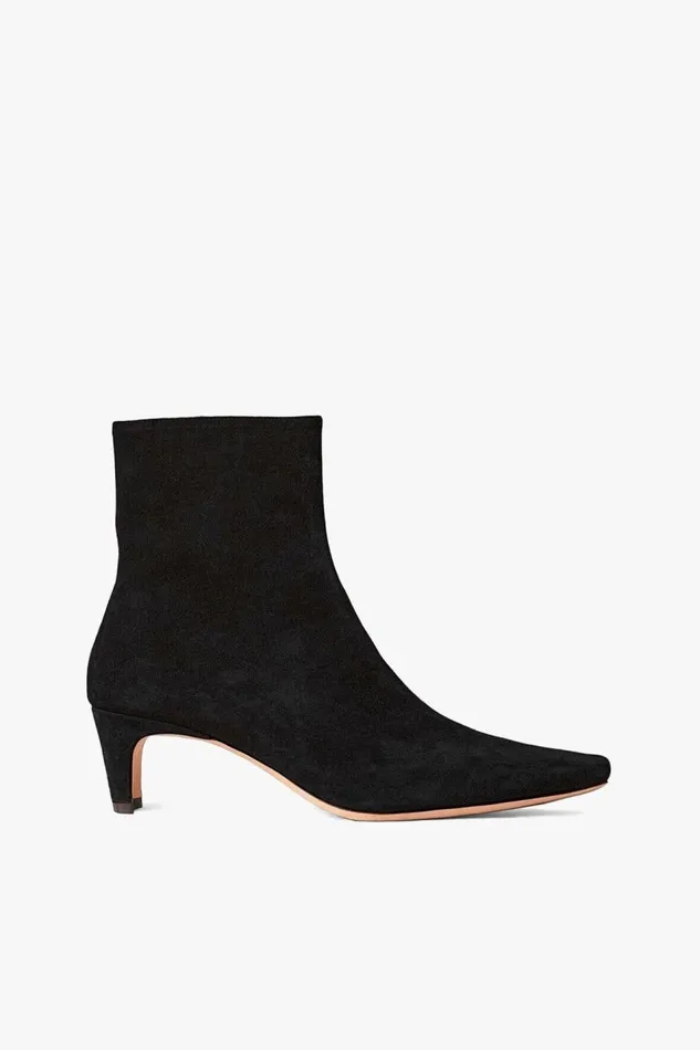 STAUD Boots Women STAUD WALLY ANKLE BOOT BLACK SUEDE