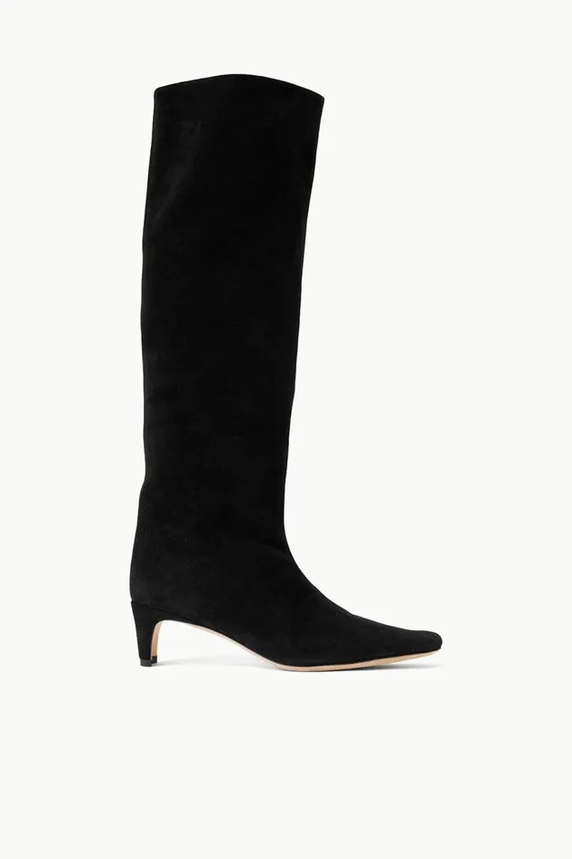STAUD Boots Women STAUD WALLY BOOT BLACK SUEDE