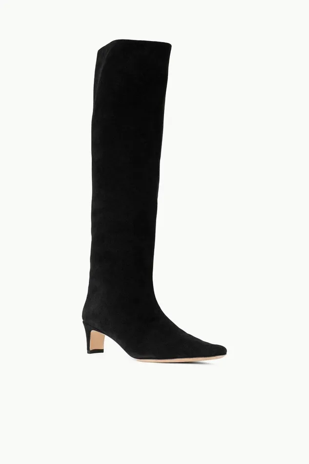 STAUD Boots Women STAUD WALLY BOOT BLACK SUEDE