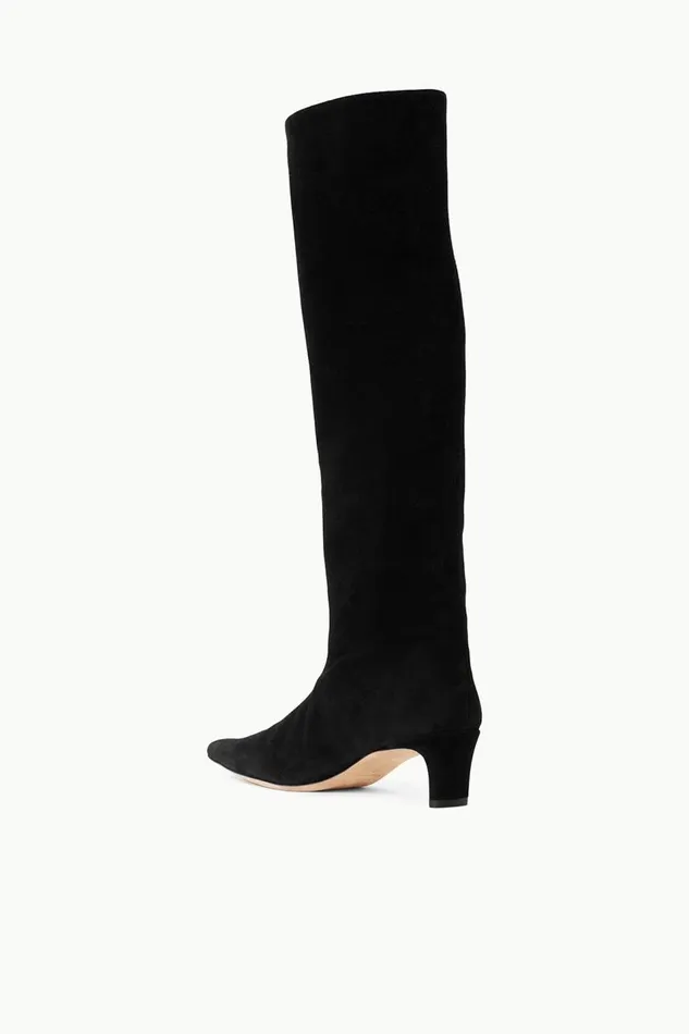 STAUD Boots Women STAUD WALLY BOOT BLACK SUEDE