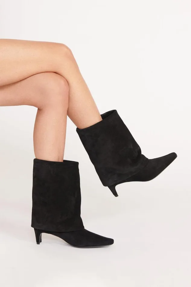 STAUD Boots Women STAUD WALLY FOLDOVER BOOT BLACK STAUD Boots Women STAUD WALLY FOLDOVER BOOT BLACK