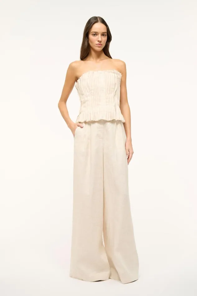STAUD Bridal Women STAUD SASHA PANT NATURAL
