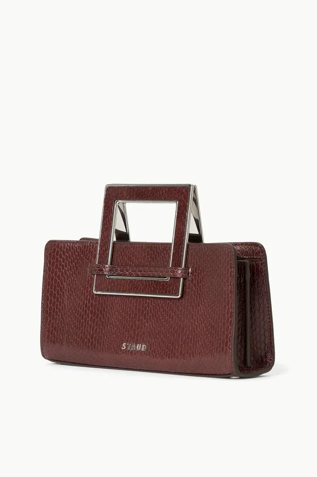 STAUD Clutches Women STAUD SHIRLEY CONVERTIBLE CLUTCH MAHOGANY STAUD Clutches Women STAUD SHIRLEY CONVERTIBLE CLUTCH MAHOGANY