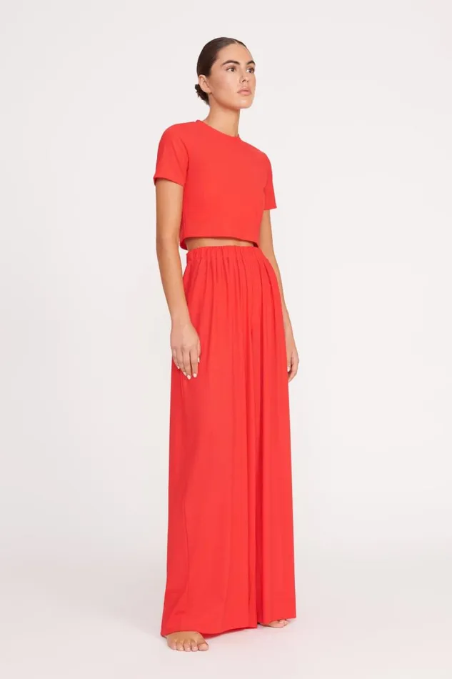STAUD CoverUps Women STAUD FERNANDA TOP RED ROSE