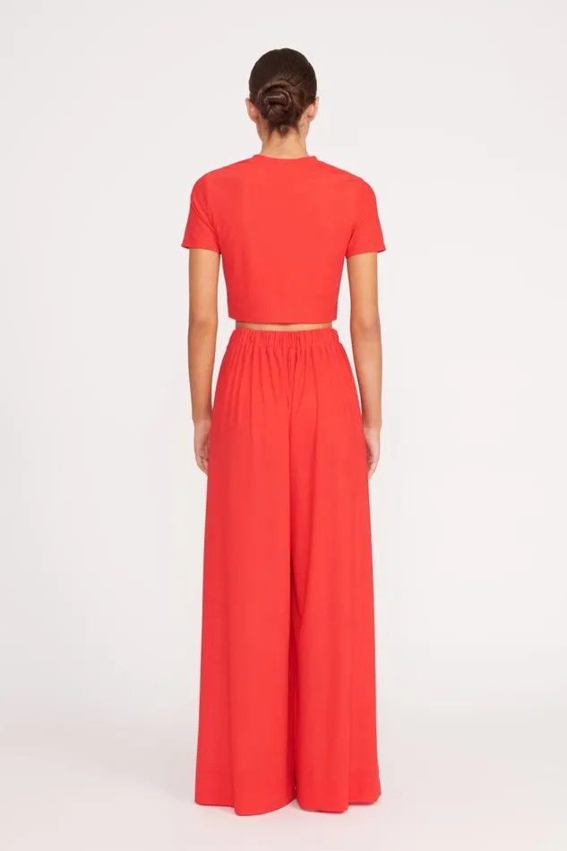 STAUD CoverUps Women STAUD FERNANDA TOP RED ROSE