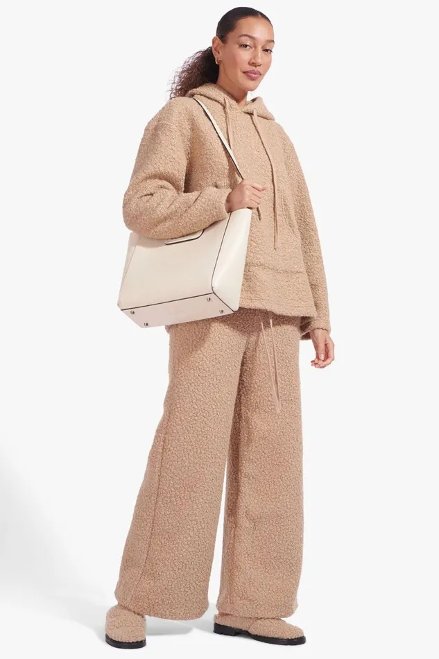 STAUD Crossbody Women STAUD SHIRLEY LEATHER TOTE BAG CREAM STAUD Crossbody Women STAUD SHIRLEY LEATHER TOTE BAG CREAM