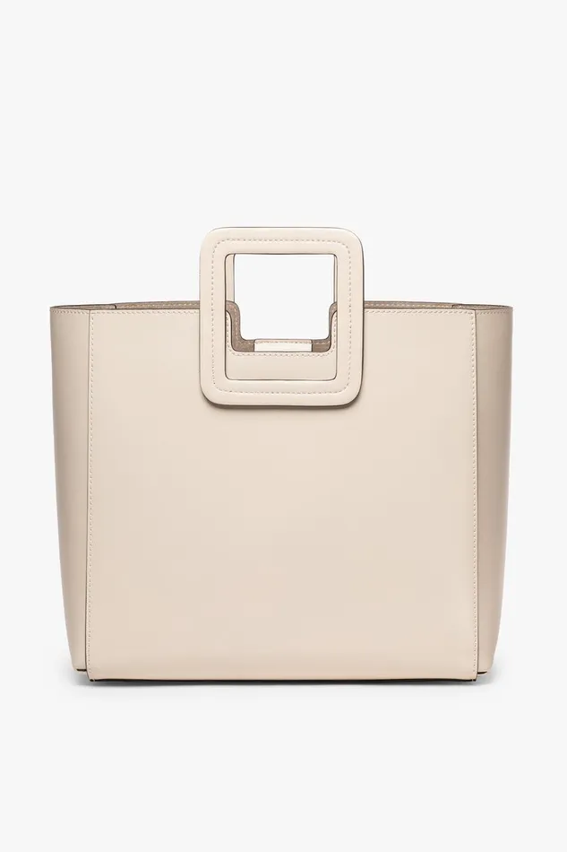 STAUD Crossbody Women STAUD SHIRLEY LEATHER TOTE BAG CREAM STAUD Crossbody Women STAUD SHIRLEY LEATHER TOTE BAG CREAM