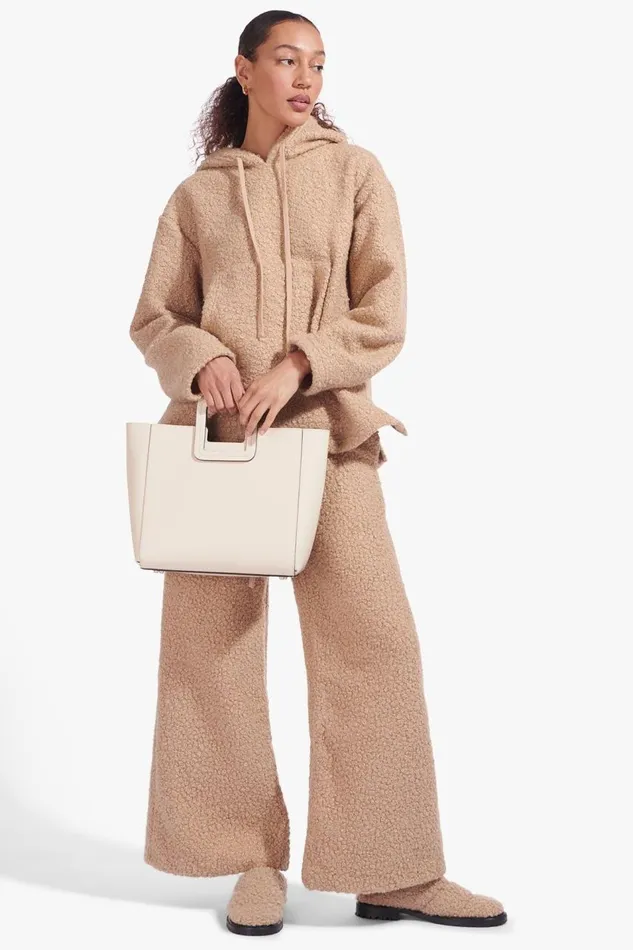 STAUD Crossbody Women STAUD SHIRLEY LEATHER TOTE BAG CREAM STAUD Crossbody Women STAUD SHIRLEY LEATHER TOTE BAG CREAM