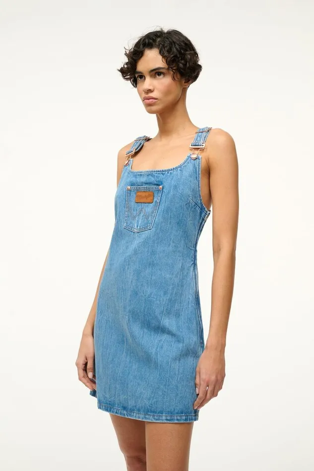 STAUD Denim Women STAUD WRANGLER THE MIDI SHIRT DRESS