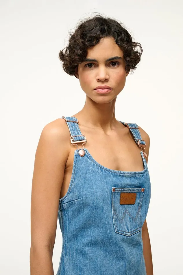 STAUD Denim Women STAUD WRANGLER THE MIDI SHIRT DRESS
