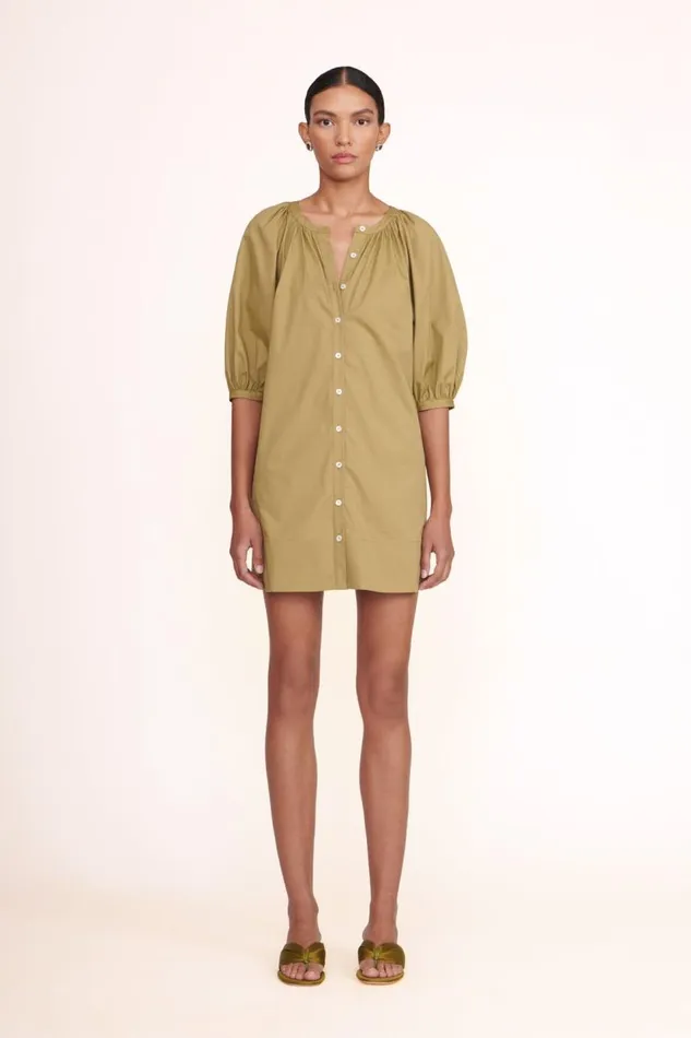 STAUD Dresses Women MINI VINCENT DRESS KHAKI