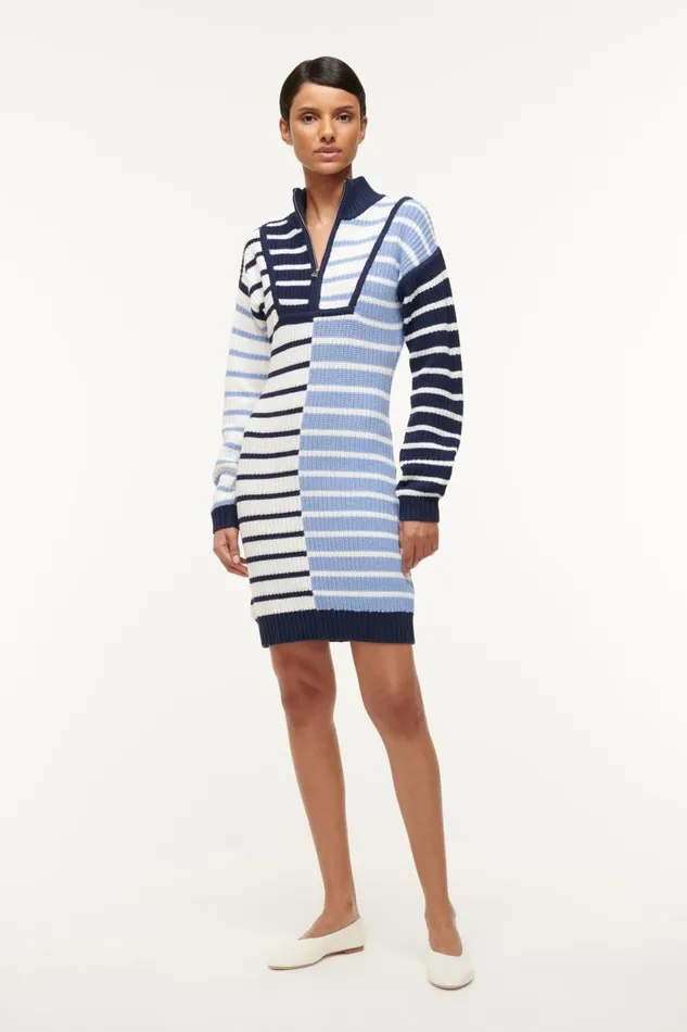 STAUD Dresses Women STAUD MINI HAMPTON DRESS ADRIATIC STRIPE