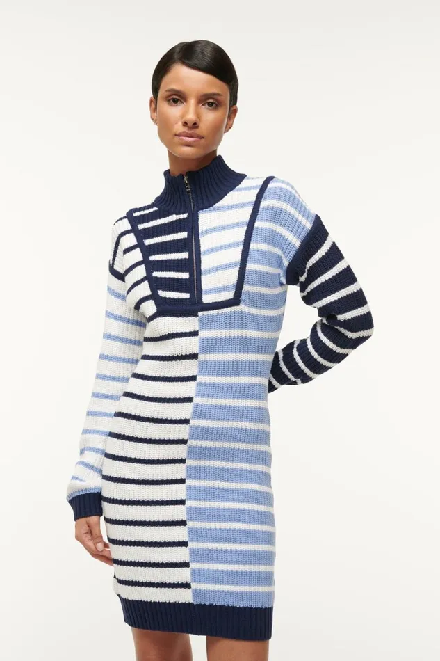 STAUD Dresses Women STAUD MINI HAMPTON DRESS ADRIATIC STRIPE