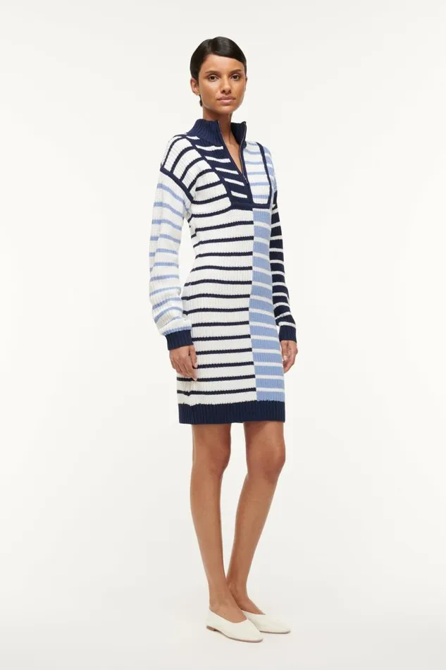 STAUD Dresses Women STAUD MINI HAMPTON DRESS ADRIATIC STRIPE