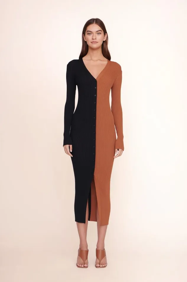 STAUD Dresses Women STAUD SHOKO SWEATER TAN BLACK