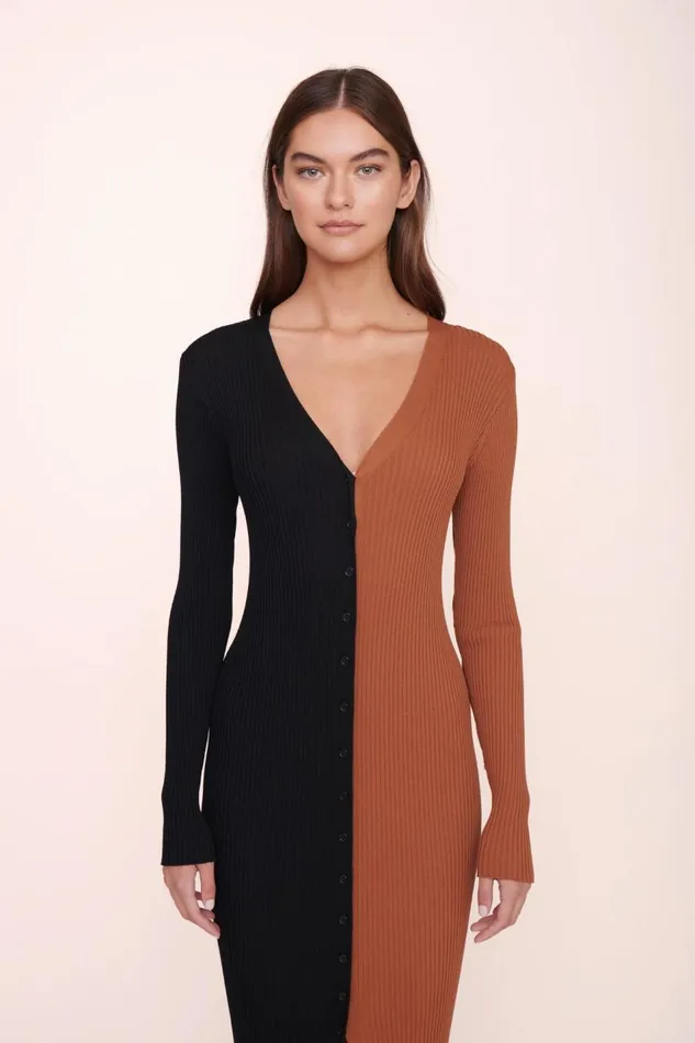 STAUD Dresses Women STAUD SHOKO SWEATER TAN BLACK