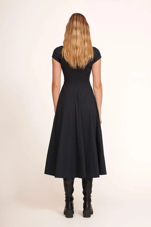 STAUD Dresses Women STAUD SHORT SLEEVE WELLS DRESS BLACK STAUD Dresses Women STAUD SHORT SLEEVE WELLS DRESS BLACK