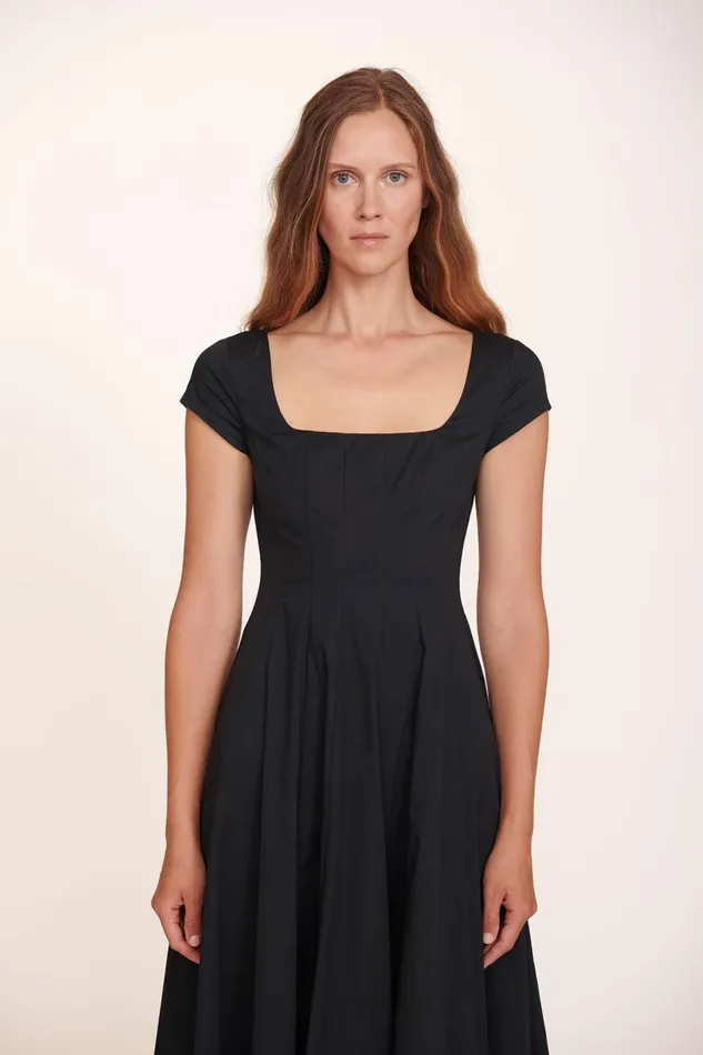 STAUD Dresses Women STAUD SHORT SLEEVE WELLS DRESS BLACK STAUD Dresses Women STAUD SHORT SLEEVE WELLS DRESS BLACK