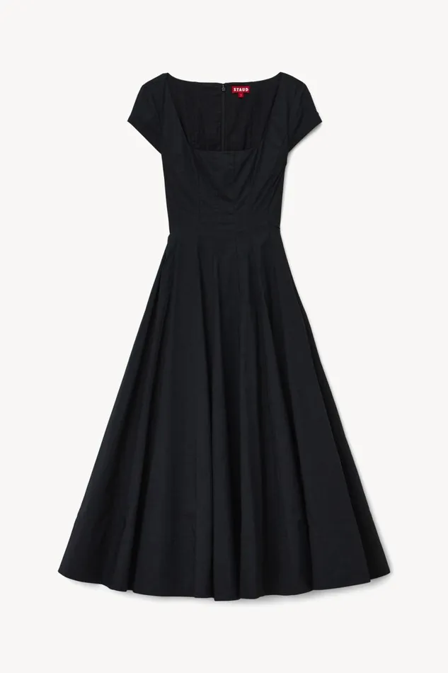 STAUD Dresses Women STAUD SHORT SLEEVE WELLS DRESS BLACK STAUD Dresses Women STAUD SHORT SLEEVE WELLS DRESS BLACK