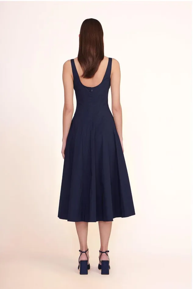 STAUD Dresses Women STAUD WELLS DRESS Navy STAUD Dresses Women STAUD WELLS DRESS Navy