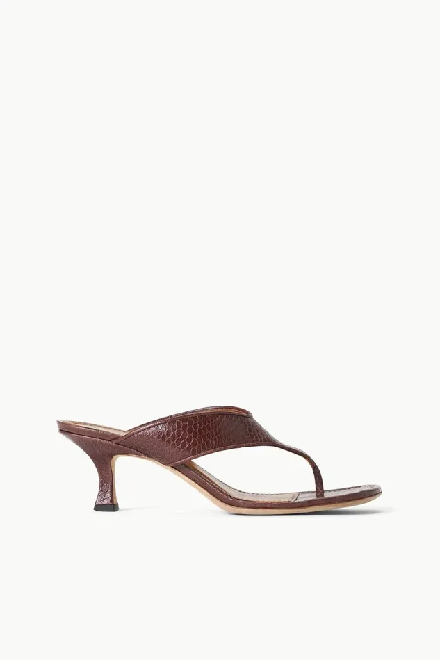 STAUD Heels Women STAUD NATALIA THONG SANDAL MAHOGANY