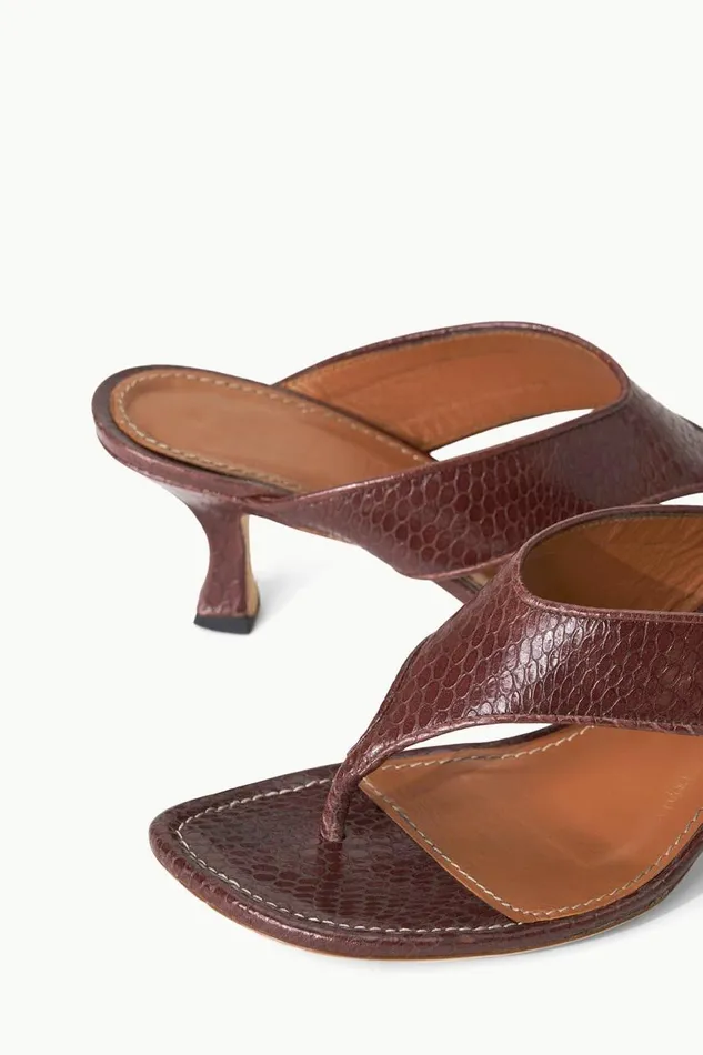 STAUD Heels Women STAUD NATALIA THONG SANDAL MAHOGANY STAUD Heels Women STAUD NATALIA THONG SANDAL MAHOGANY