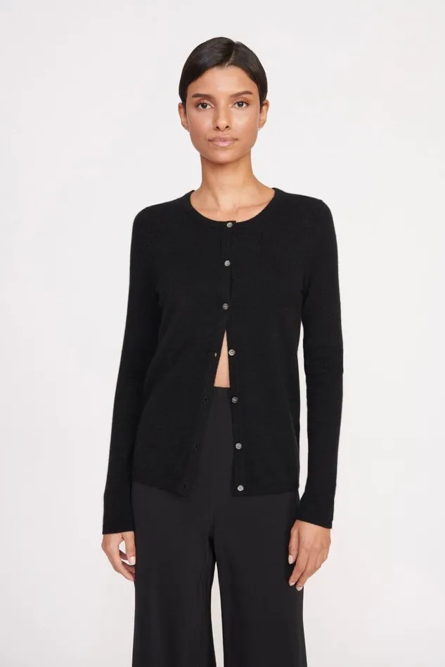 STAUD Knits Women ADAN CARDIGAN BLACK
