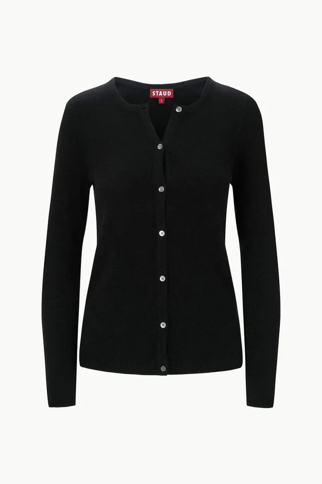 STAUD Knits Women ADAN CARDIGAN BLACK STAUD Knits Women ADAN CARDIGAN BLACK
