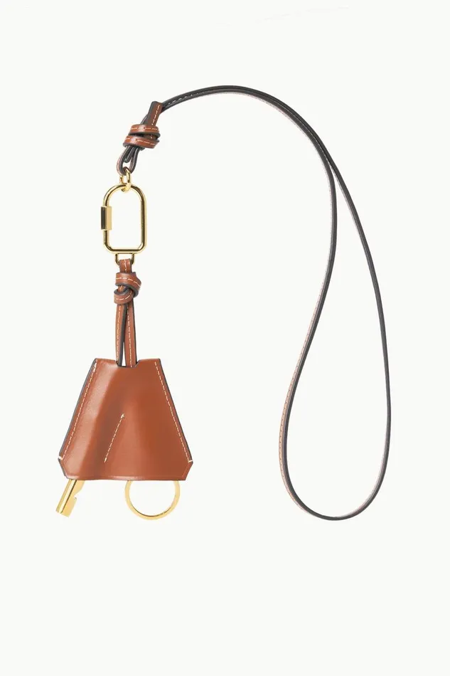 STAUD Necklaces Women STAUD SAFETY WHISTLE KEY FOB TAN
