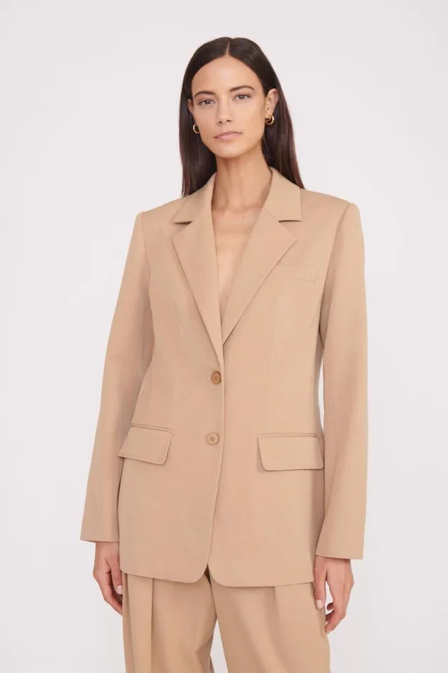 STAUD Outerwear and Jackets Women STAUD CITY BLAZER CAMEL