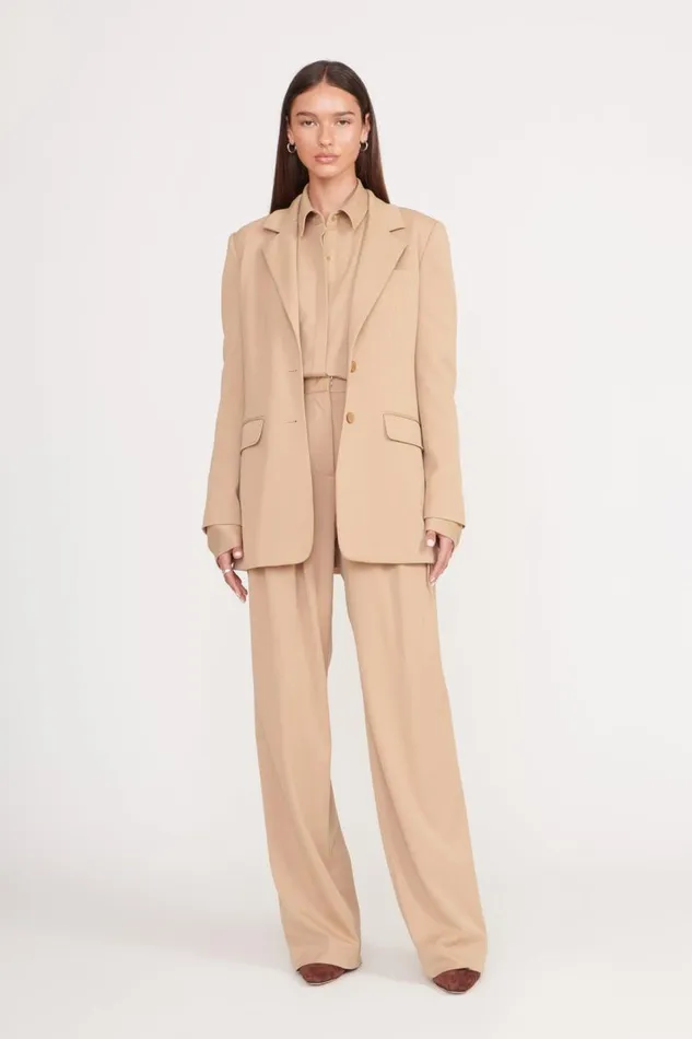 STAUD Outerwear and Jackets Women STAUD CITY BLAZER CAMEL STAUD Outerwear and Jackets Women STAUD CITY BLAZER CAMEL