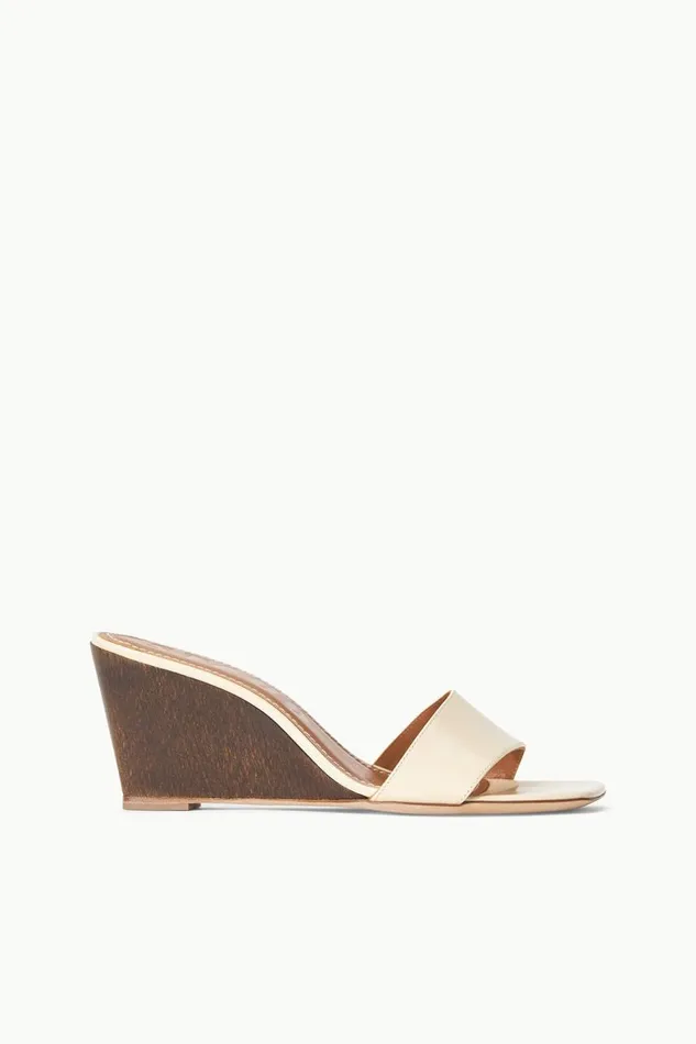 STAUD Platforms and Wedges Women STAUD BILLIE WEDGE CREAM WOOD