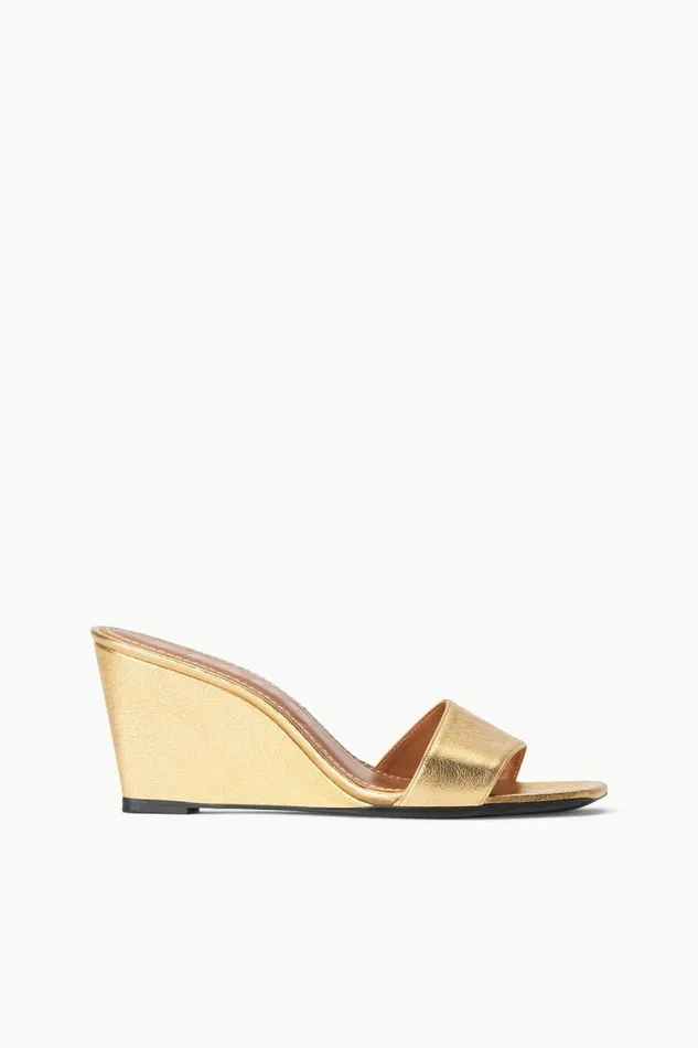 STAUD Platforms and Wedges Women STAUD BILLIE WEDGE GOLD