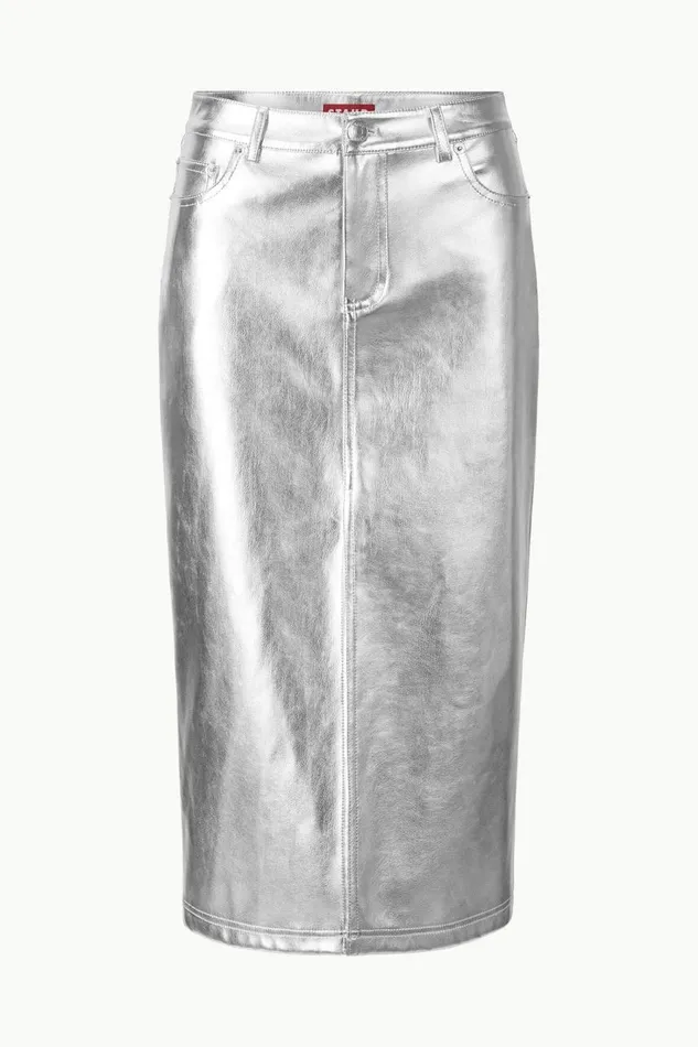 STAUD Skirts Women STAUD OAKLYN SKIRT SILVER STAUD Skirts Women STAUD OAKLYN SKIRT SILVER