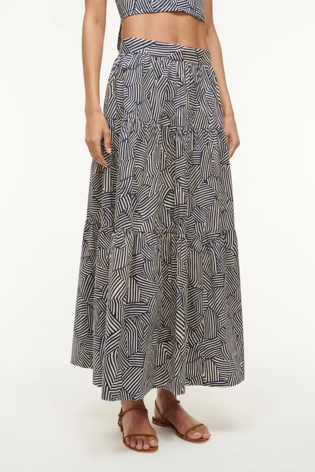 STAUD Skirts Women STAUD SEA SKIRT NAVY MOSAIC STAUD Skirts Women STAUD SEA SKIRT NAVY MOSAIC