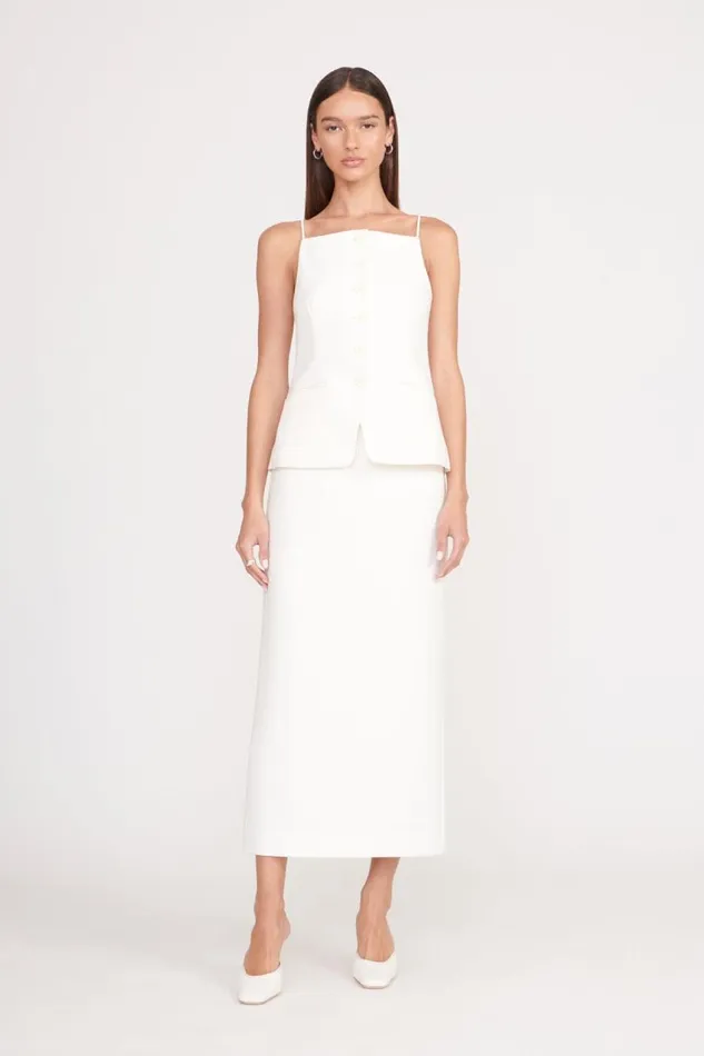 STAUD Skirts Women STAUD SMITH SKIRT ECRU STAUD Skirts Women STAUD SMITH SKIRT ECRU
