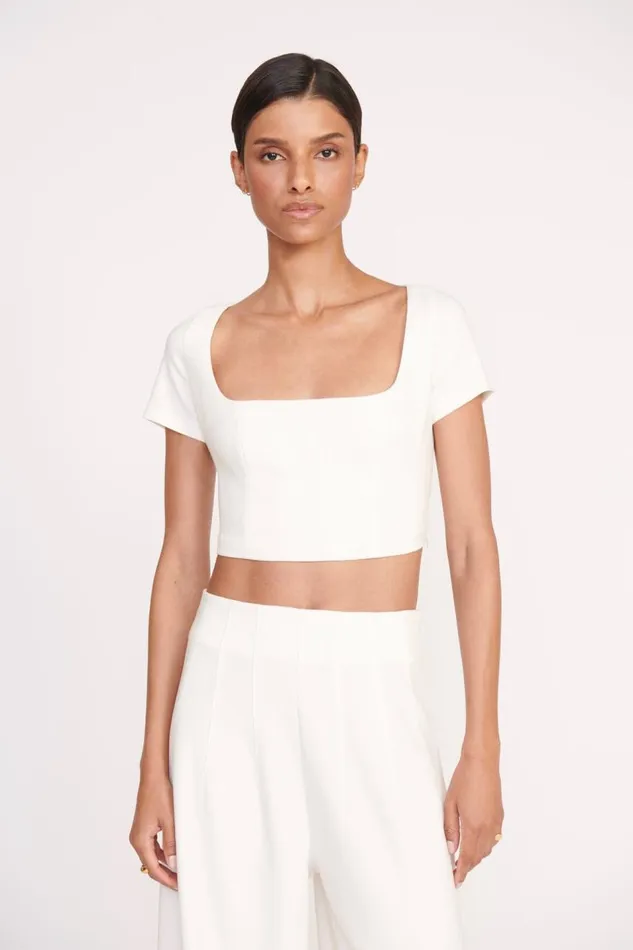 STAUD Tops Women STAUD ANYA TOP IVORY