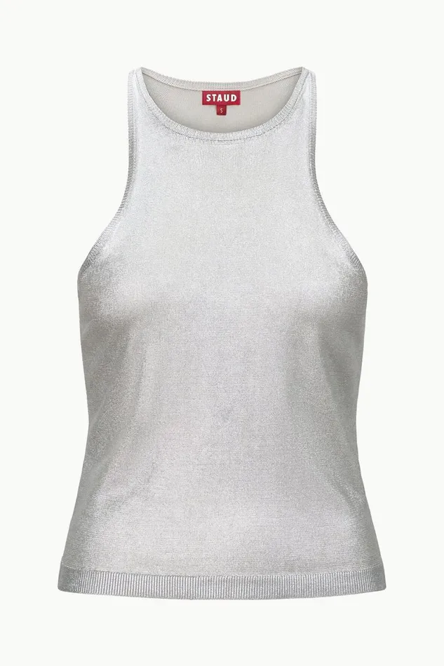 STAUD Tops Women STAUD AYANA TOP SILVER STAUD Tops Women STAUD AYANA TOP SILVER