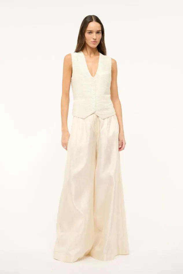 STAUD Tops Women STAUD BRETT VEST IVORY