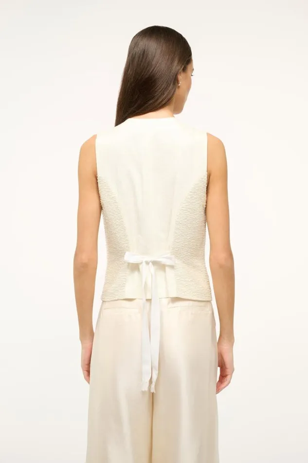 STAUD Tops Women STAUD BRETT VEST IVORY