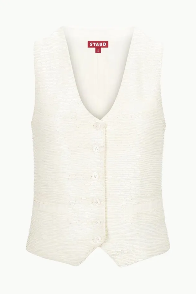 STAUD Tops Women STAUD BRETT VEST IVORY