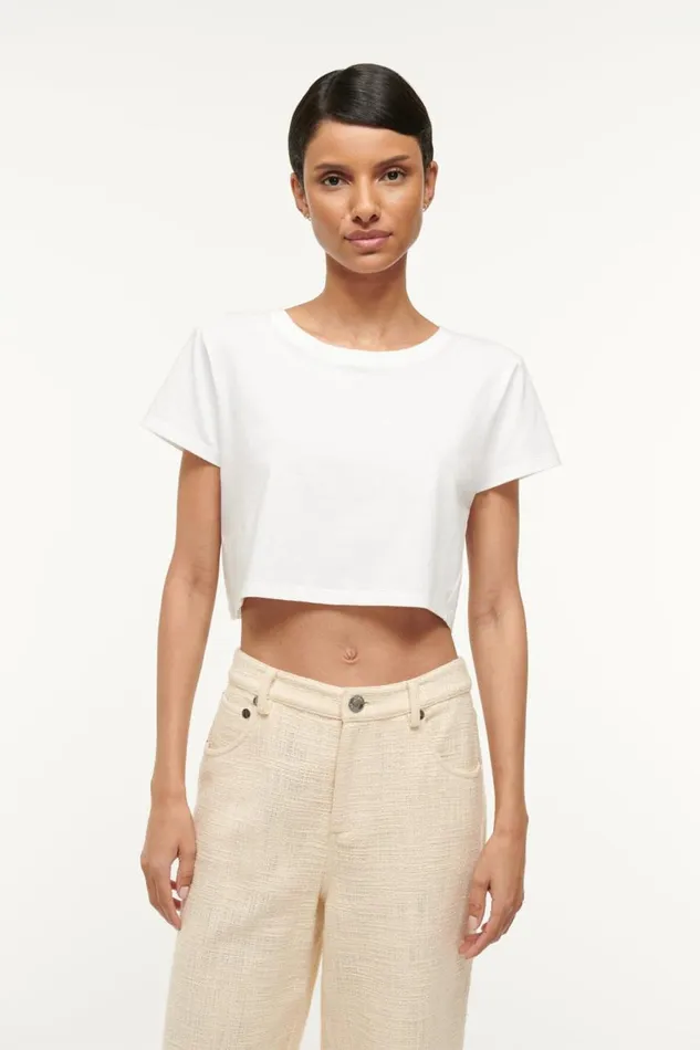 STAUD Tops Women STAUD DEAN TSHIRT WHITE