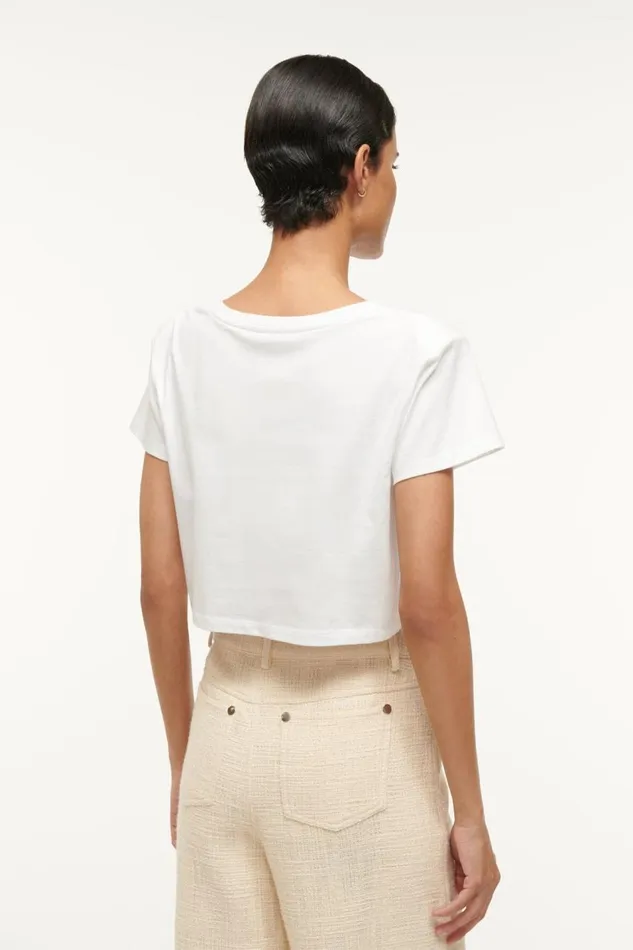 STAUD Tops Women STAUD DEAN TSHIRT WHITE STAUD Tops Women STAUD DEAN TSHIRT WHITE