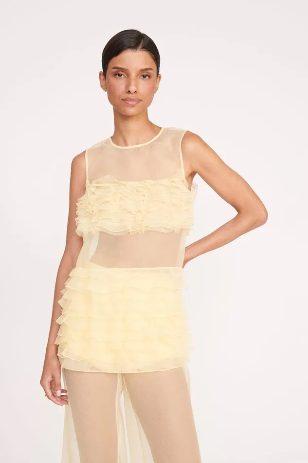 STAUD Tops Women STAUD MYRTLE TOP LEMON DROP