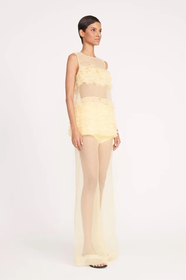 STAUD Tops Women STAUD MYRTLE TOP LEMON DROP STAUD Tops Women STAUD MYRTLE TOP LEMON DROP