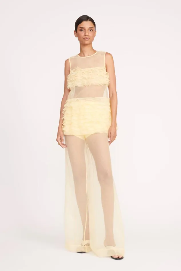 STAUD Tops Women STAUD MYRTLE TOP LEMON DROP STAUD Tops Women STAUD MYRTLE TOP LEMON DROP