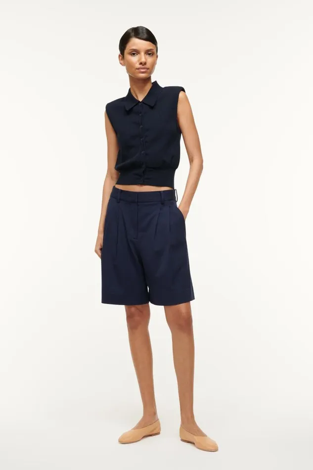 STAUD Tops Women STAUD NOLA SWEATER NAVY STAUD Tops Women STAUD NOLA SWEATER NAVY