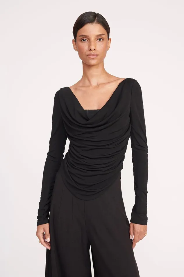 STAUD Tops Women STAUD SOLANA TOP BLACK