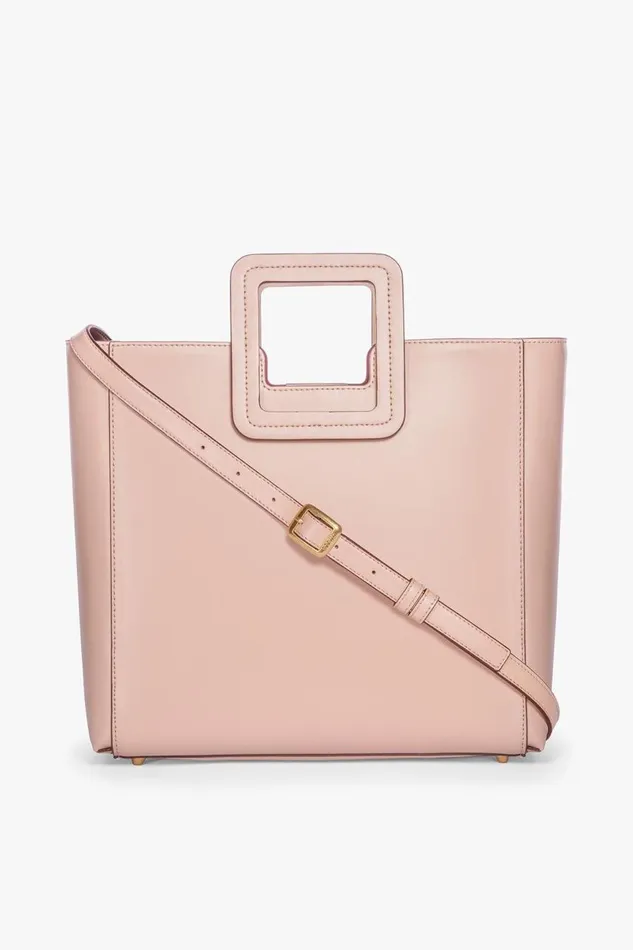 STAUD Totes Women STAUD SHIRLEY LEATHER BAG BLUSH