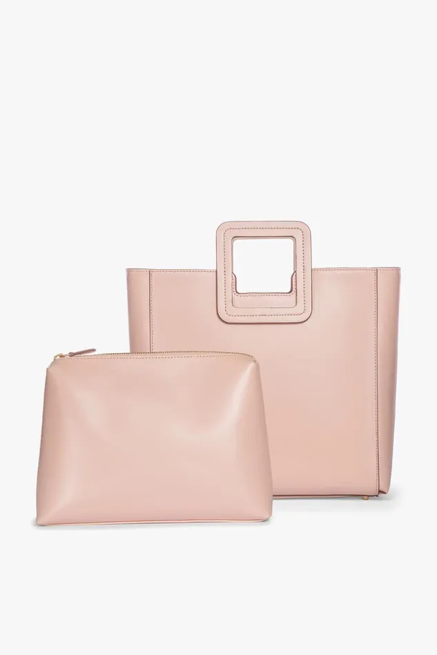 STAUD Totes Women STAUD SHIRLEY LEATHER BAG BLUSH